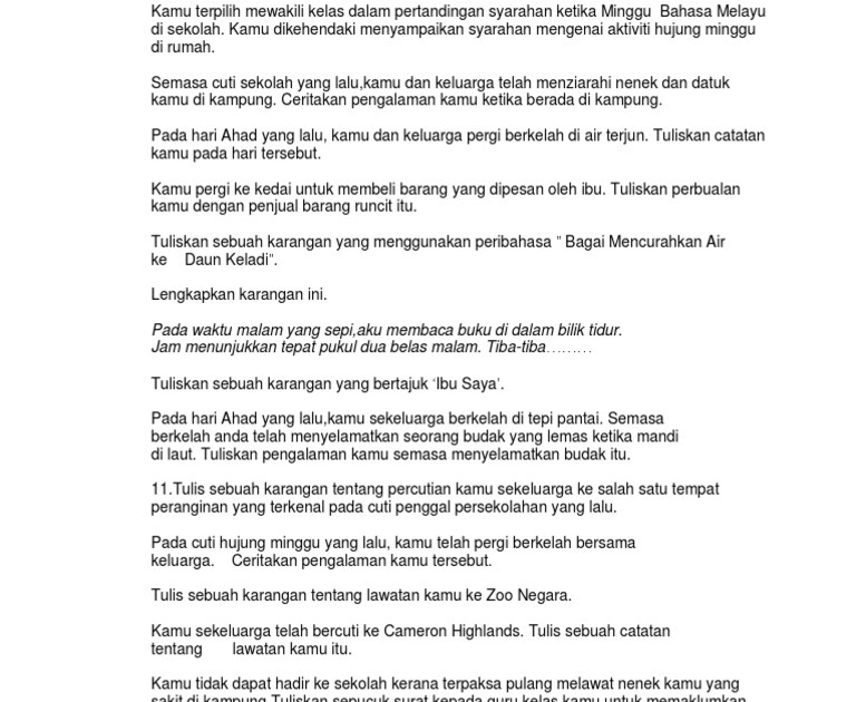 Surat Tidak Rasmi Aktiviti Semasa Cuti Sekolah - Surat LL