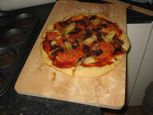pizza on homemade dough
