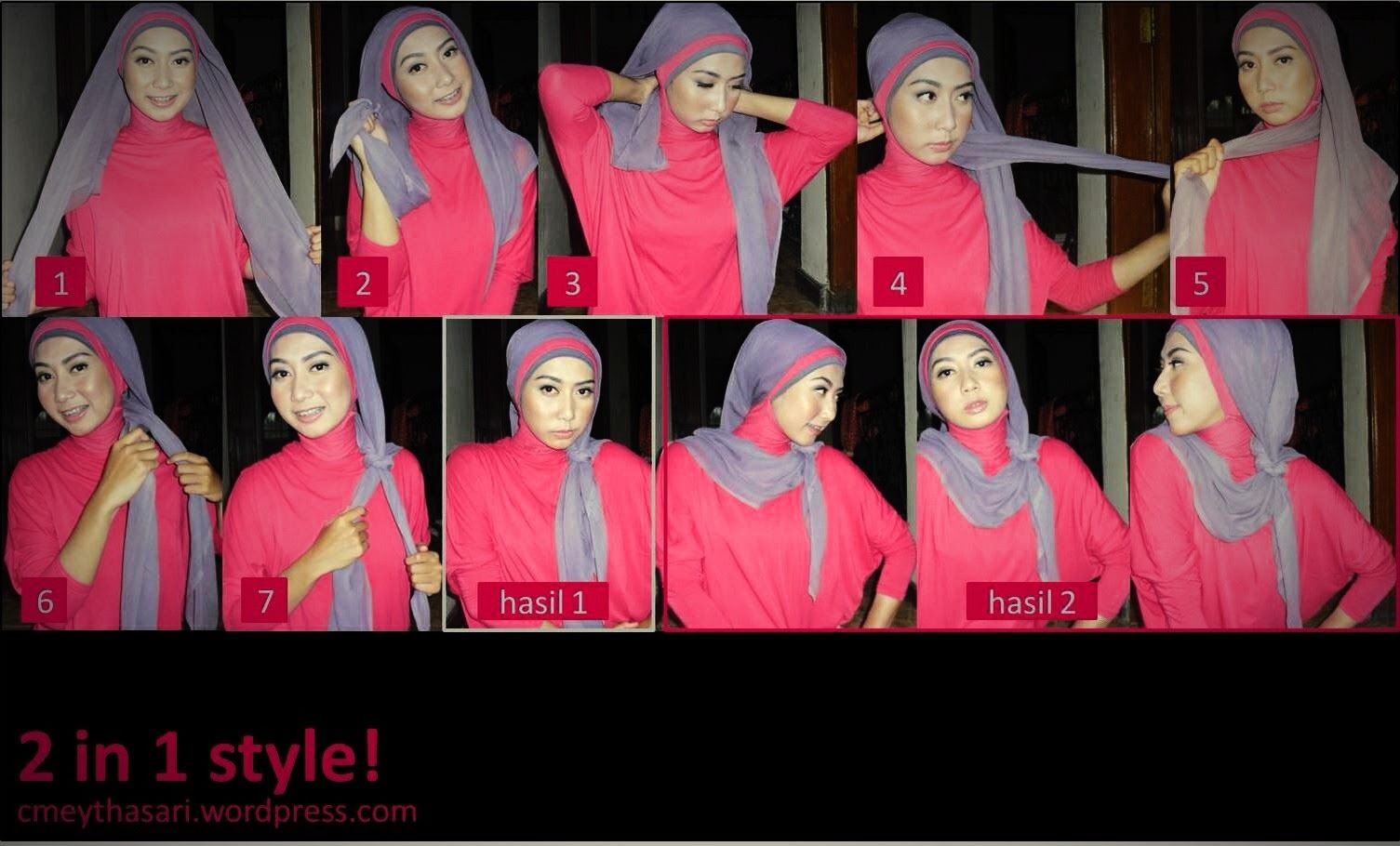 29 Gambar Lengkap Tutorial Hijab Paris Dua Warna Untuk Anda 29 Gambar Lengkap Tutorial Hijab Paris Dua Warna Untuk Anda