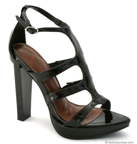 black gladiator high heels
