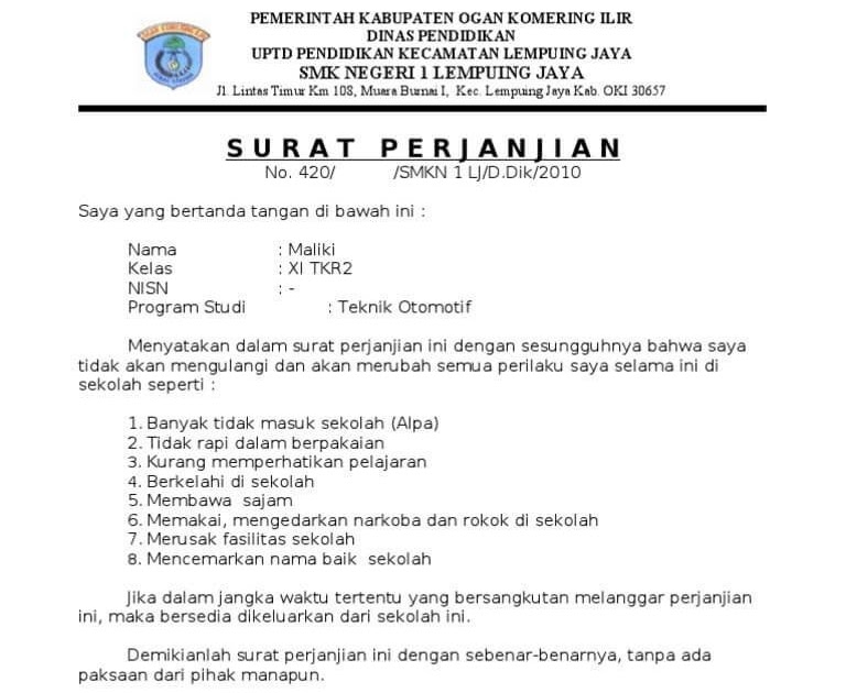 Contoh Surat Tugas Dari Kepala Sekolah Untuk Mengikuti