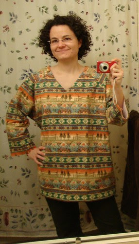 McCalls 5504 front; sleeve unfinished