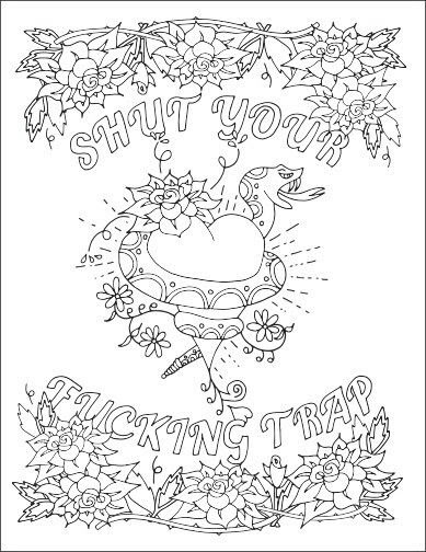 Free Printable Coloring Pages For Adults Cuss Words - Coloring and Drawing