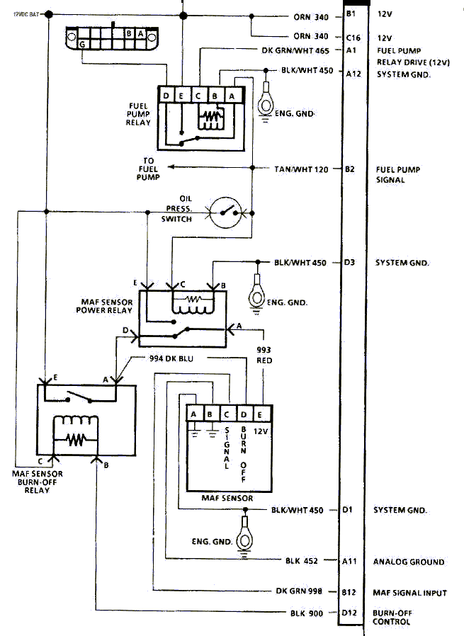 1986 Camaro Fuel Pump Wiring Harnes Diagram