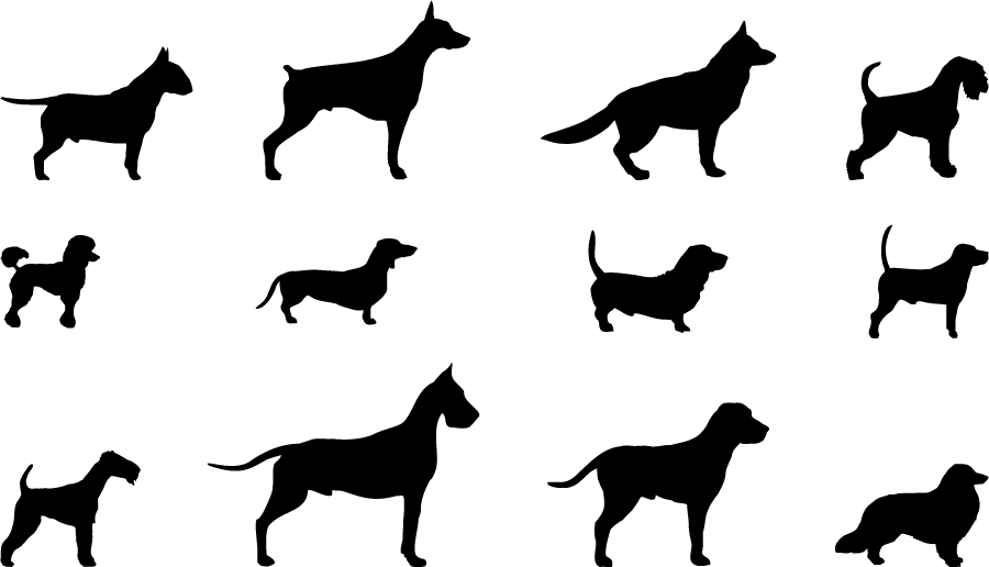 最高の動物画像 最高の犬 イラスト フリー シルエット