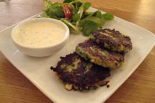Zucchini Fritters at Momed