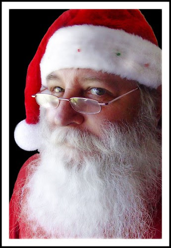 Santa Claus portrait with Black Background