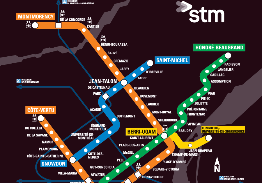 Plan De Metro Montreal Stm | Subway Application