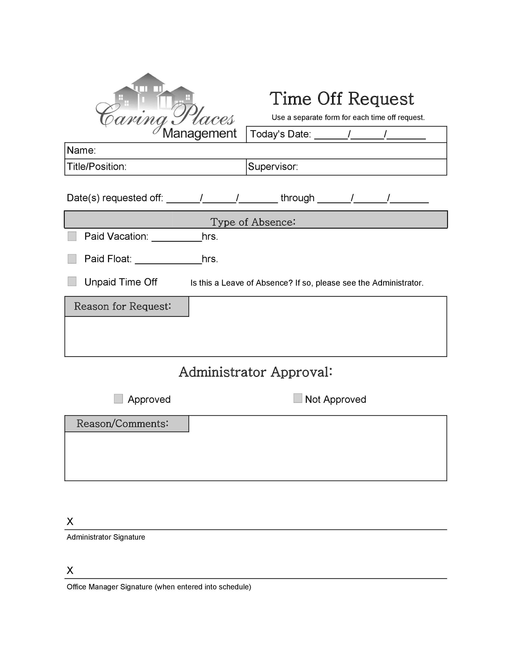 Pto Request Form Template Flyer Template