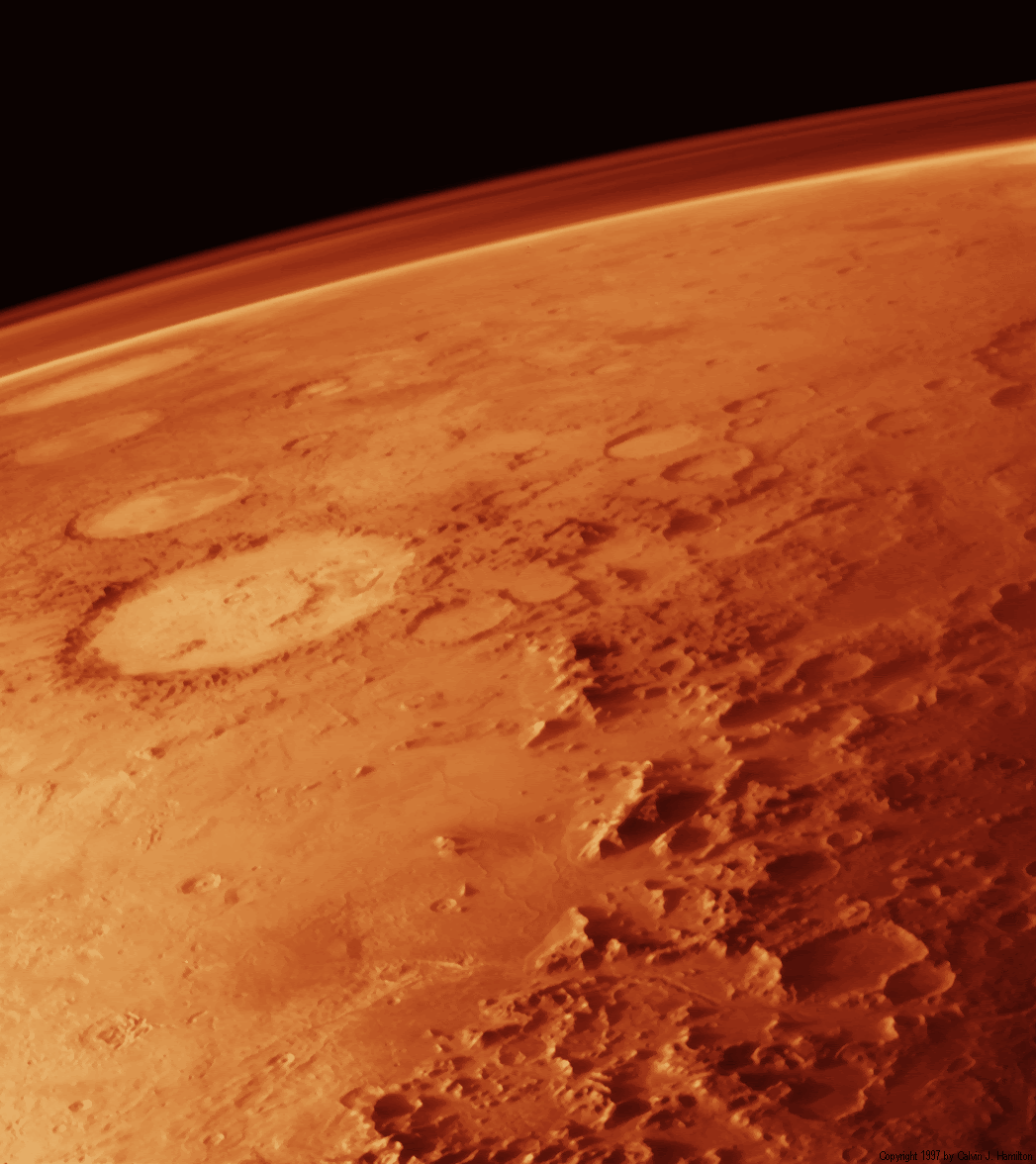 Mars atmosphere from orbit