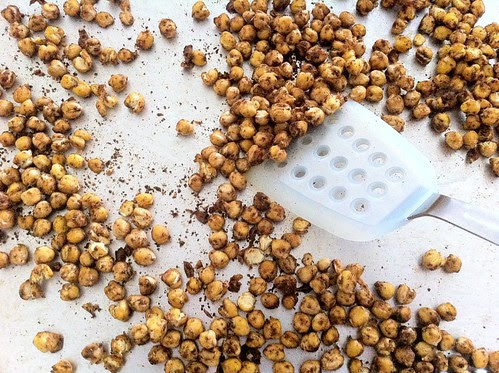 Tossing Chick Peas During Roasting