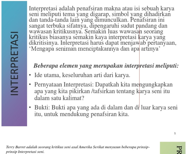 Interpretasi Adalah / Paragraf Di Atas Merupakan Teks Eksplanasi Bagian