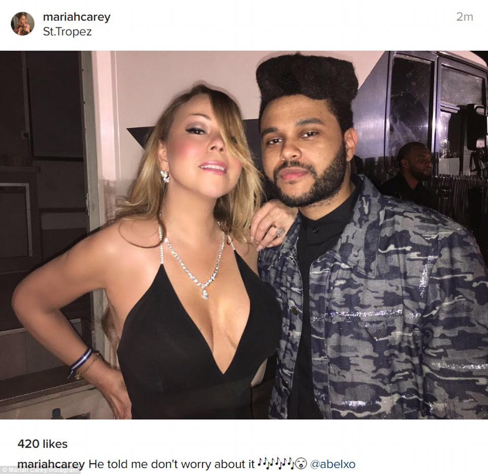 Bom ver você aqui! Mariah também esbarrou em The Weeknd