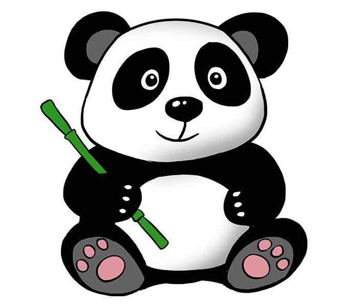 طريقة رسم الباندا في خطوات بسيطة تسامح