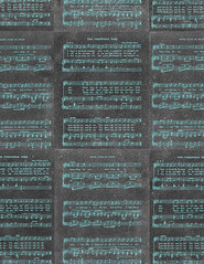 LETTER/STANDARD size JPG Vintage GF Christmas Sheet Music chalkboard & turquoise paper 350dpi