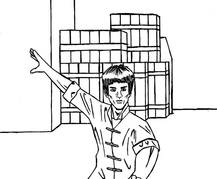 Bruce Lee Coloring Pages : Bruce Lee Coloring Pages