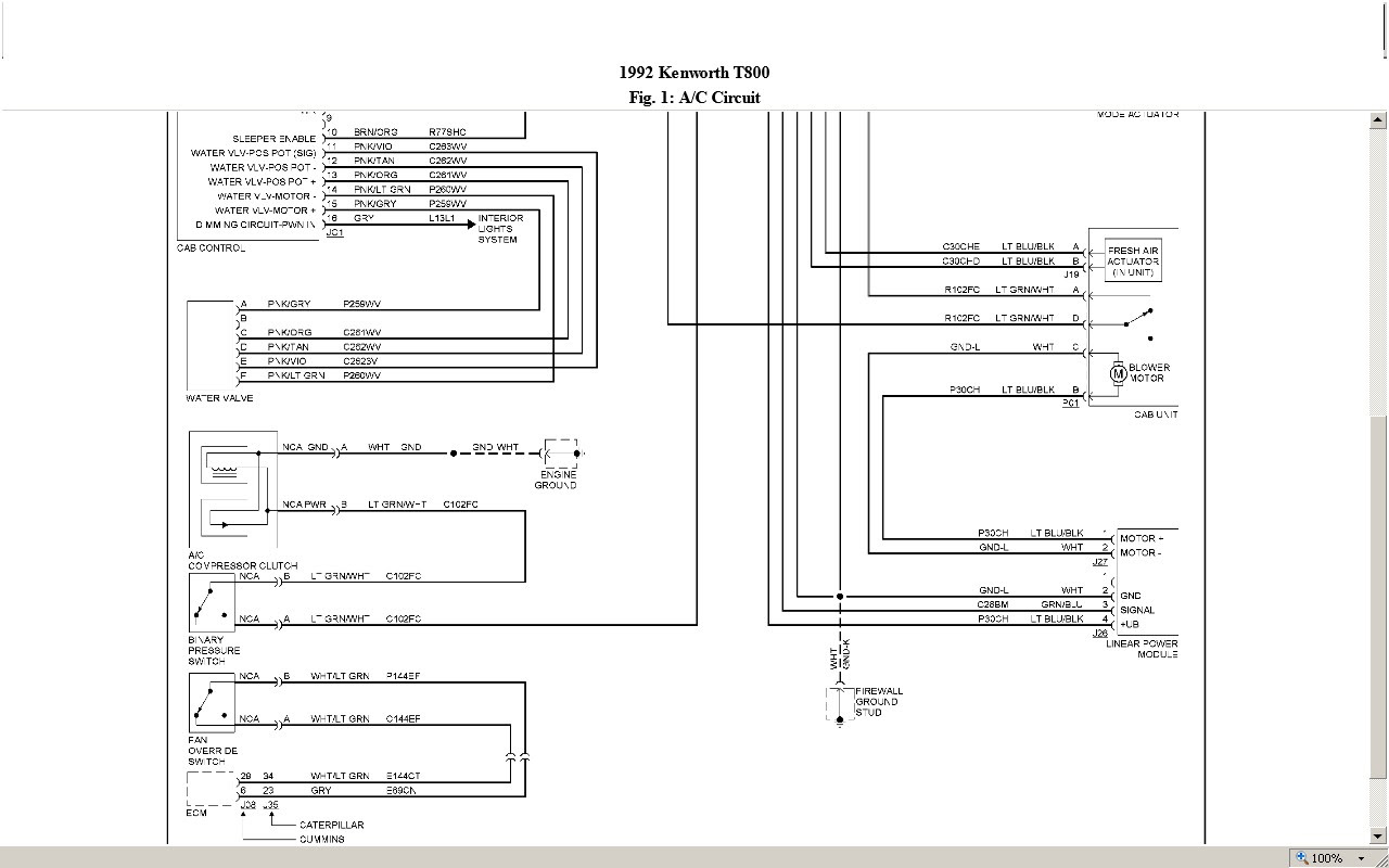 Kenworth T800 Engine Fan Wiring Diagram - Wiring Diagram Schemas