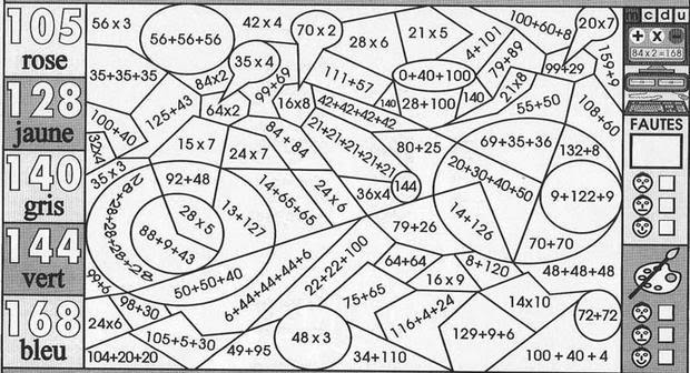 Coloriage204 coloriage magique cm1 maths