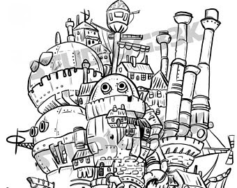 35 Howl's Moving Castle Coloring Pages - Zsksydny Coloring Pages