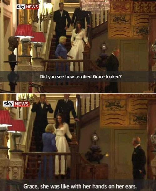 lovelydianaprincessofwales: William and Catherine discussing about Grace Van Cutsem with Charles and Camilla.