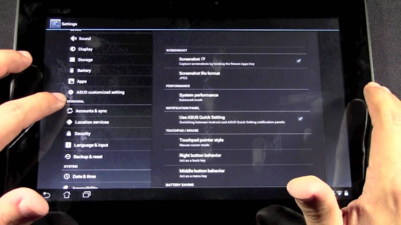 Asus Transformer TF300 How to Do a Screen Capture - YouTube