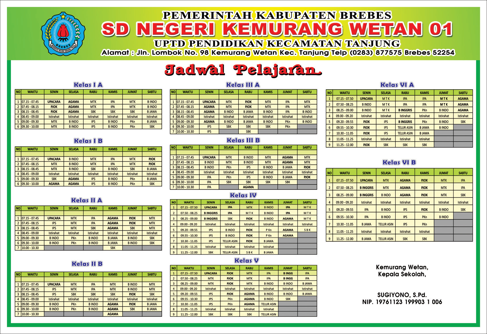 Format Jadwal Pelajaran Smk - Delinewstv
