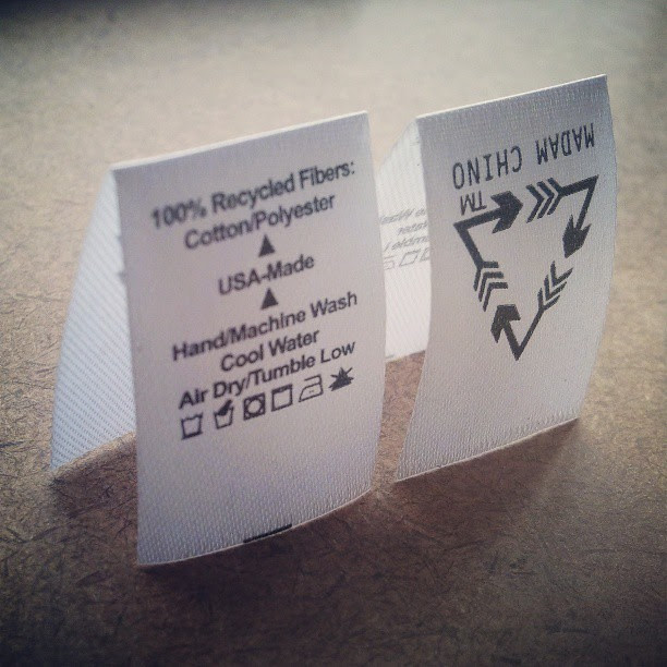 new #madamchino loopfold #garment tags with care instructions