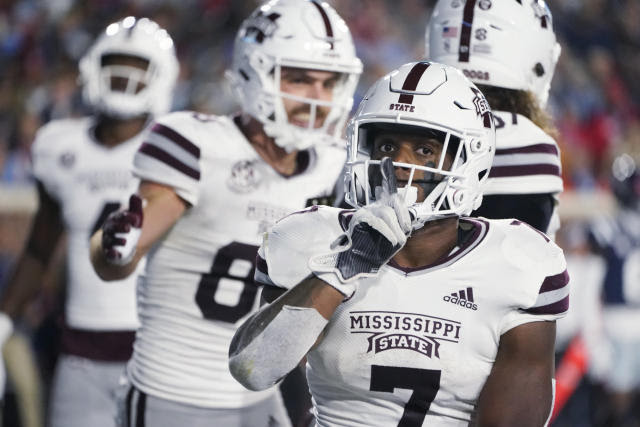 Mississippi State holds off Ole Miss after controversial call leads to trash on the field