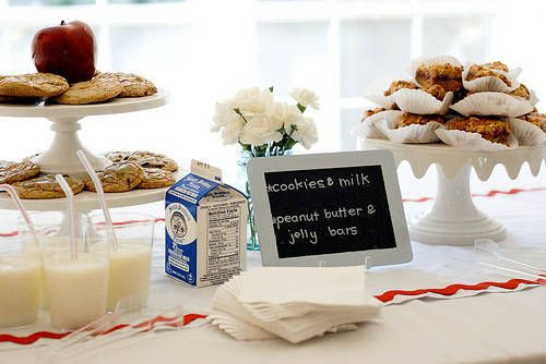 Back to school milk & cookie party