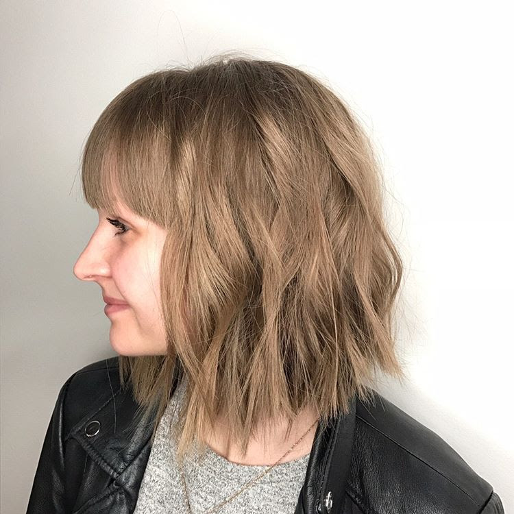 Womens Medium Length Layered Haircuts With Bangs Medium