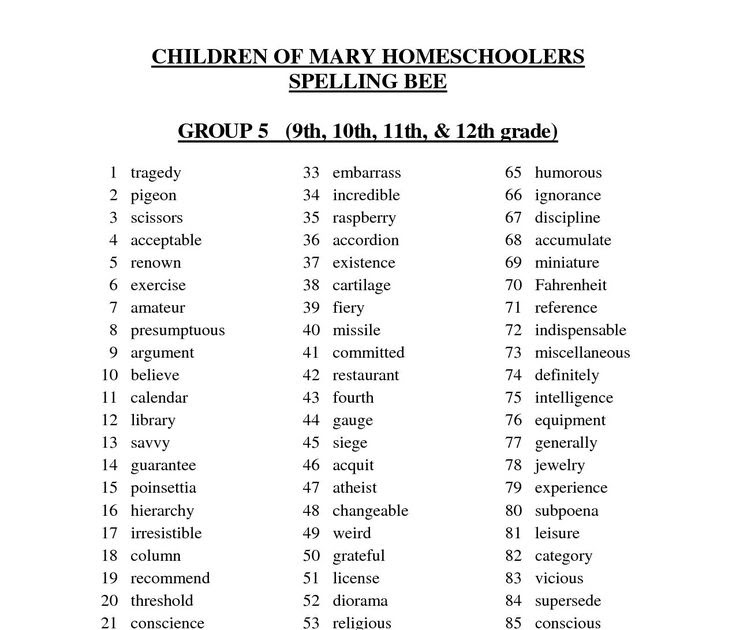 Sixth Grade Spelling Words Worksheets - worksSheet list