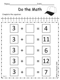 missing number worksheet: NEW 823 MISSING NUMBER ADDITION YEAR 1