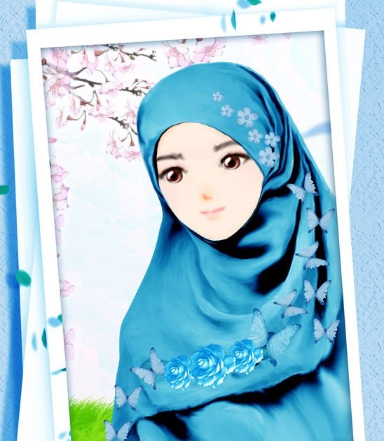 36+ Gambar Wanita Berhijab Kartun Keren Dari Belakang