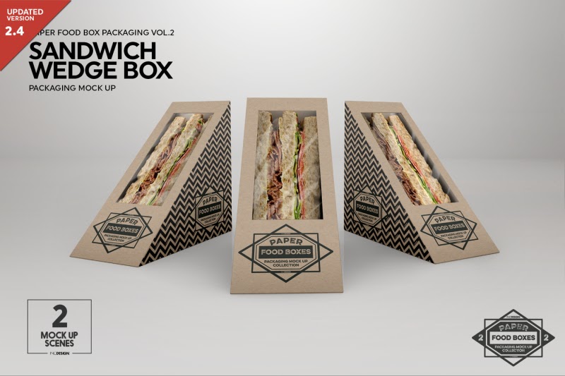 Download Download Sandwich Wedge Box Packaging Mock Up PSD Mockup - Download Sandwich Wedge Box Packaging ...