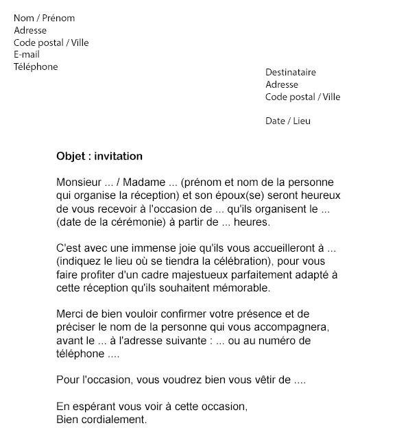 [38+] Exemple De Lettre Dinvitation A Une Ceremonie Officielle Pdf