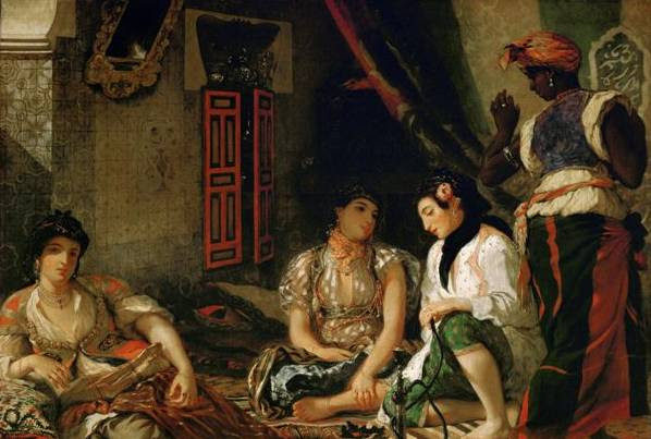 2. Eugène Delacroix. Mujeres de Alger en su aposento, 1834, óleo sobre lienzo, 180 x 229 cm, Musée du Louvre. © 2009 Musée du Louvre / Erich Lessing