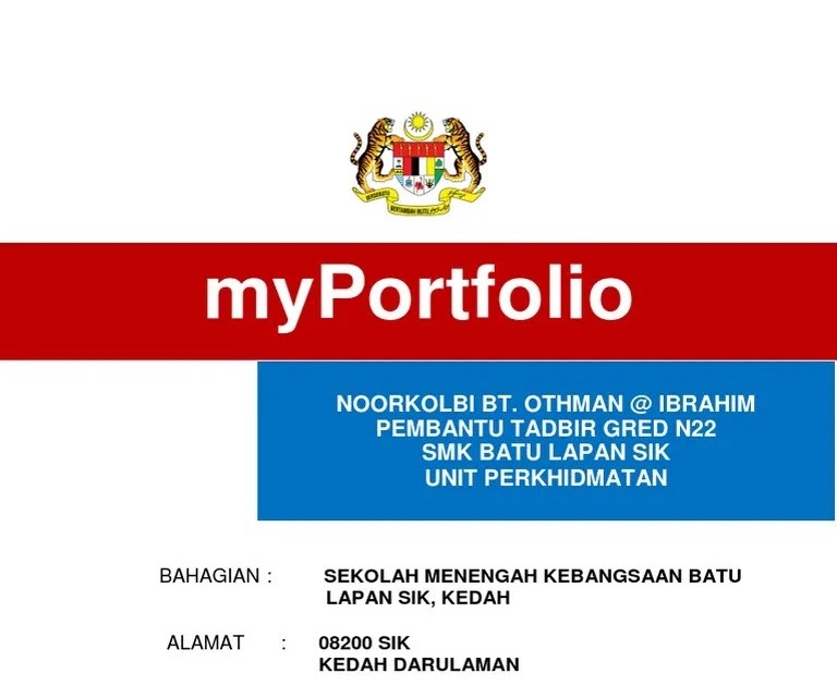 Contoh Myportfolio Pembantu Tadbir N19 / 0%0% found this document
