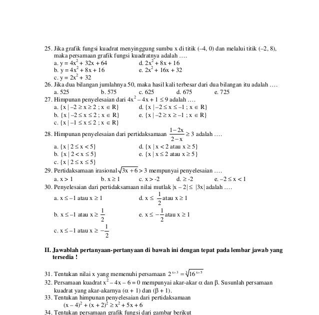 Contoh Soal Persamaan Fungsi Matematika Peminatan Kelas 10