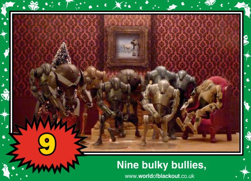 On the eleventh Wookiee Life Day, the Dark Side gave to me: Nine bulky bullies...