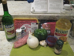 Ingredients for picadillo