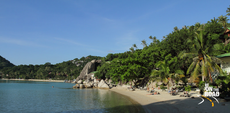 The private beach of Freedom Beach Resort, Koh Tao