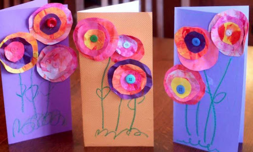 Mother's Day Flower Cards Craft for Kids