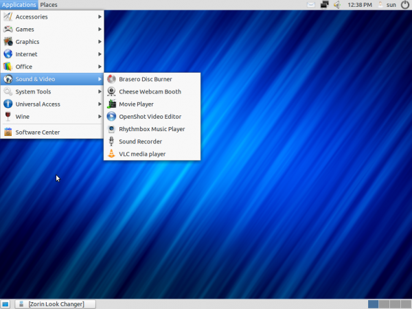 Zorin OS 6 Core GNOME 2 Menu