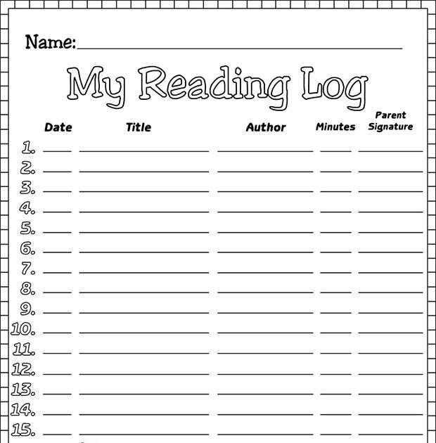 Printable daily reading log with parent signature khaleda info