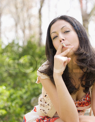 Smoke and Dresses - Beautiful Women Smoking in Dresses and Skirts: unknown