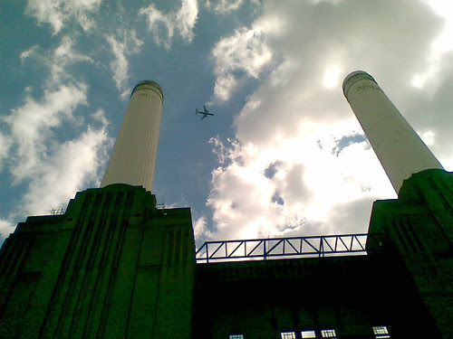 Battersea Power Station and Plane