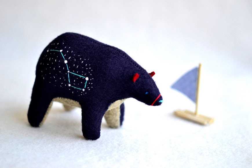 the big bear - ursa major, big dipper - spirit bear - soft sculpture animal