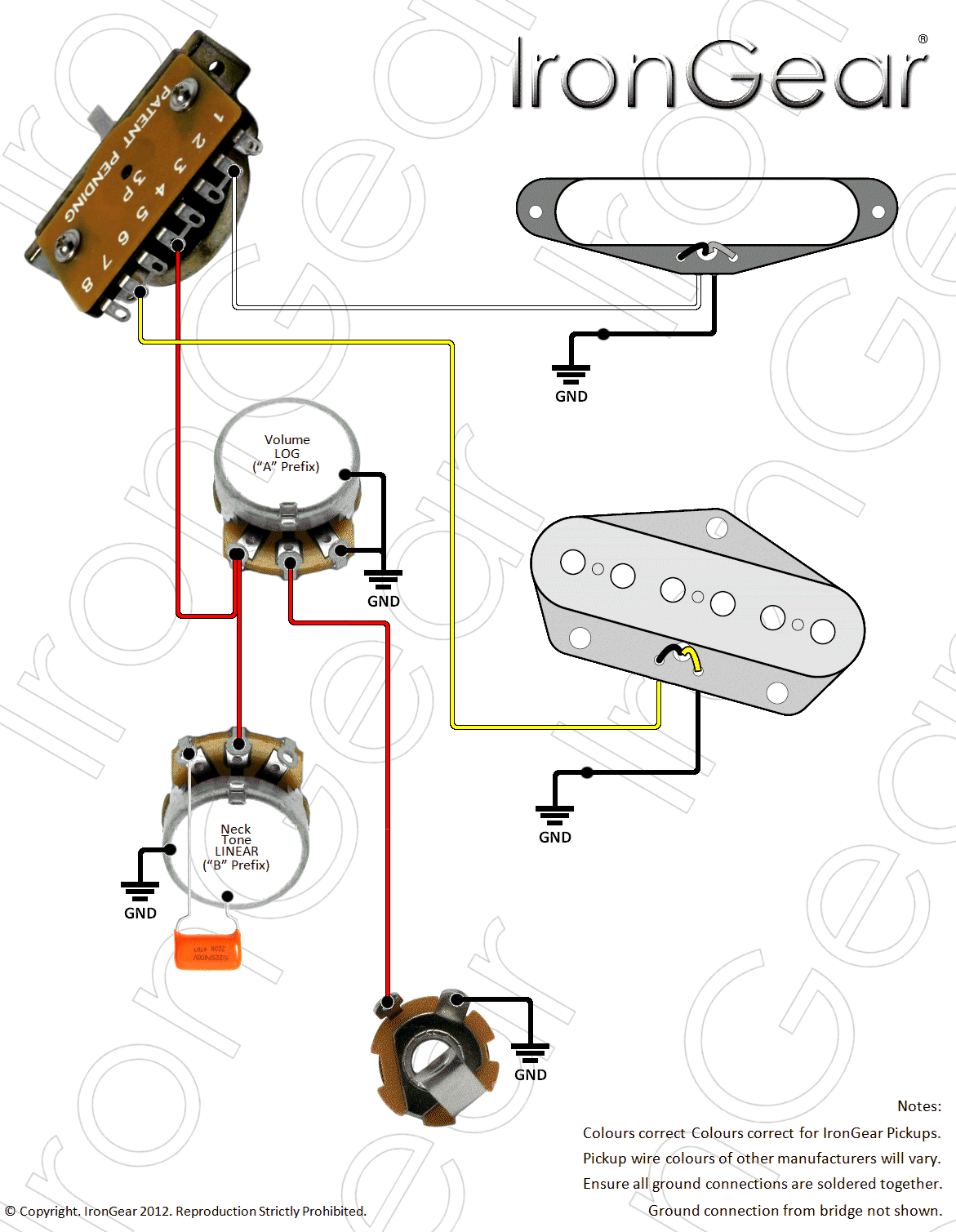 Fender Noiseless Pickups Wiring Diagram