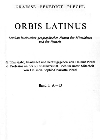 Orbis latinus: Titelblatt des ersten Bandes der Großausgabe (1972)