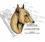 Old English Terrier Dog Intarsia or Yard Art Woodworking Pattern - fee plans from WoodworkersWorkshop® Online Store - Old English Terriers,dogs,pets,animals,yard art,painting wood crafts,scrollsawing patterns,drawings,plywood,plywoodworking plans,woodworkers projects,workshop blueprints